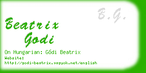 beatrix godi business card